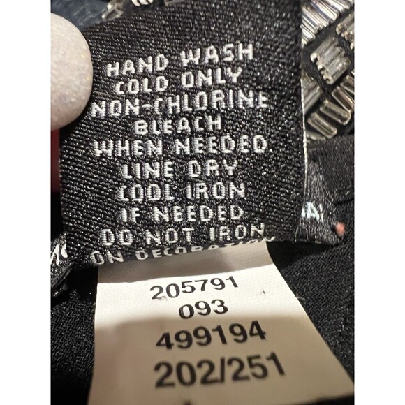 VS Moda International Women's Black beaded open back & arm stretch dress Medium - Picture 12 of 12